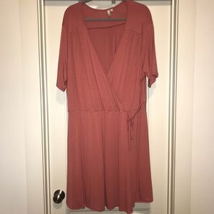 Coral / Pink tie dress